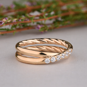 Anillo de Boda Elegante con Diamante Moissanita, Anillos Delicados para Cualquier Ocasión - Product Image 2