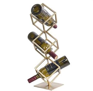 Minimalist Vintage Wrought Iron <b>Metal</b> Gold Finished Sustainable Beverage <b>Wine</b> <b>Rack</b> Tabletop Organizer Home Dining Room <b>Wine</b> - Product Image 1