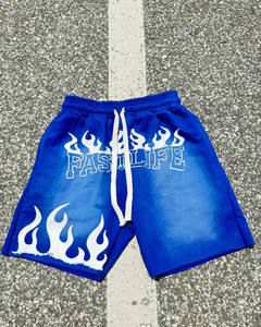 กางเกงขาสั้นผู้ชายโอเวอร์ไซส์โลโก้ DTG ลายกรดซีดจางวินเทจเป็นมิตรกับสิ่งแวดล้อม - Product Image 2