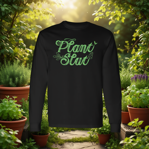 T-shirt a maniche lunghe Plant Slut Premium con stampa nera e verde per amanti delle piante, regalo da giardino - Product Image 3