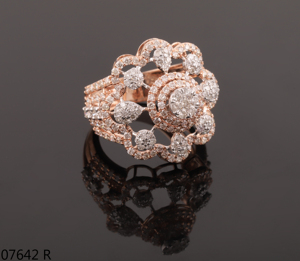 แหวนเพชร D'VINS JEWELS รูปทรงดอกไม้ เพชรเลี้ยงในห้องปฏิบัติการ ทองคำ 14K สีโรสโกลด์ สำหรับงานหมั้น งานแต่งงาน เครื่องประดับเจ้าสาวสำหรับผู้หญิง - Product Image 3
