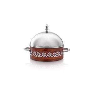 Olla para Servir Comida Árabe Hecha a Mano, Olla Caliente de Metal y Madera con Tapa y Asa, Utensilios de Cocina, Cazuela de Diseño, Calentadores de Comida para Mesa - Product Image 4
