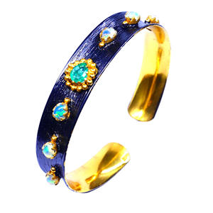 Emrald Opal Precious Pulsera Traditional Line Texture Style 925 Sterling Silver Gemstones Classic Women Wear Cuff <b>Bangles</b> - Product Image 1