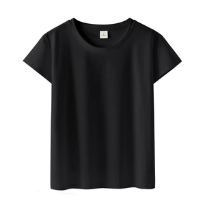 Camisetas gráficas con serigrafía de logotipo personalizado de alta calidad para mujer, camisetas lisas para imprimir, Top corto informal, camiseta para mujer para hombre - Product Image 3