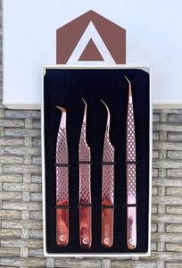 แหนบหนีบขนตาปลอมสีโรสโกลด์พร้อมตัวปรับแต่งโลโก้ตามสั่ง - Product Image 3