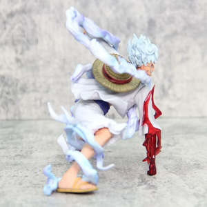 Figurine One Piece Luffy Gear 5 30cm en plastique, jouet militaire, état neuf, pour collection et décoration, avec Sanji et Ace inclus - Product Image 5