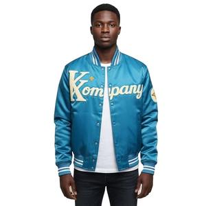 Chaqueta Bomber Varsity Reversible de Invierno para Hombre, Estilo Casual, Delgada, con Cuello Alto, Resistente al Viento, de Forro Polar, Vintage, MOQ Bajo, 2025 - Product Image 1