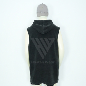 เสื้อมีฮู้ดแขนกุดสำหรับเล่นกีฬา, เสื้อมีฮู้ดแฟชั่นแนวสตรีทสวมใส่เล่นกีฬาน้ำหนักเบากระชับกล้ามเนื้อสวมใส่สบาย - Product Image 2