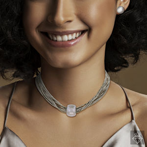 PRAO Handmade Women's Multilayer Silver Plated Necklace <b>Set</b> with Earrings Anti-Tarnish Bulk Fashion <b>Jewellery</b> <b>for</b> <b>Weddings</b> - Product Image 1