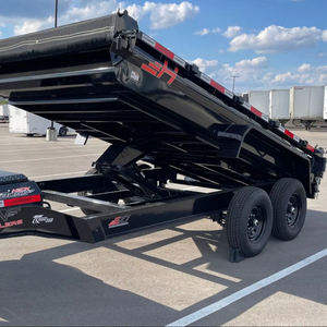 Remolque de Volteo EZ7 NEGRO Nuevo de 14'x 83', 14,000 GVWR, con Repuesto y Rampas - Product Image 1