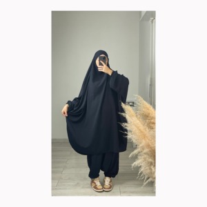 2024 robe musulmane de haute qualité pour les femmes à capuche vêtement de prière Jilbab Abaya longue couverture complète Ramadan robe Abayas vêtements islamiques - Product Image 6