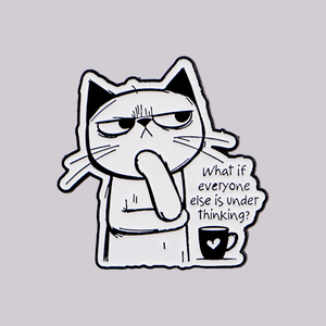 ¿Qué pasarí<span class=keywords><strong>a</strong></span> <span class=keywords><strong>si</strong></span> <span class=keywords><strong>todos</strong></span> los demás estuvieran sobrevalorando? Pin esmaltado de gato lindo, broches, pines de solapa, insignias, accesorios de ropa, regalos de joyerí<span class=keywords><strong>a</strong></span> divertidos - Product Image 1
