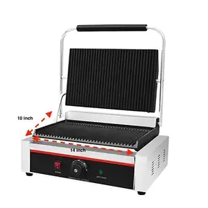 KING INTERNATIONAL 180 degree angle openable plate; Non stick grill plates have deep ribs for extra crispy grilling