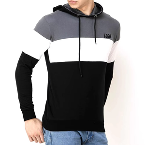 Fabricante de ropa de hombre Streetwear Sudadera con capucha Color sólido Básicos Algodón Mezclado Ropa casual Slim Fit Cómodo - Product Image 1
