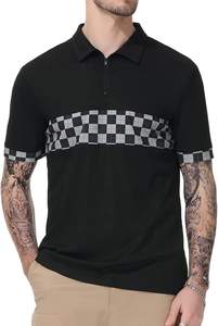 Polo de algodón 100% para hombre, camiseta de tela de Jersey de manga corta para primavera y verano con logotipo bordado, estampado de patrón de Bambú - Product Image 3