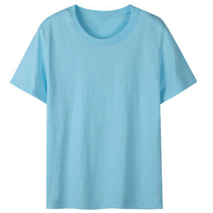 เสื้อยืดแขนสั้นของผู้ชายผ้าฝ้ายแท้สีทึบพิมพ์โลโก้แบรนด์200กรัมออกแบบโลโก้ตามสั่ง OEM - Product Image 5