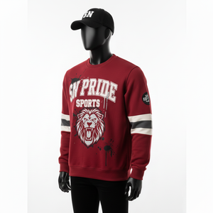 Long Sleeve 100% Cotton Custom Printed Eco-Friendly <b>Fleece</b> O-Neck Regular Fit <b>Sweatshirt</b> for Men - Product Image 3