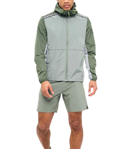Custom Men's Set Two Pieces Male 100% Nylon Windbreaker Jacket <b>Shorts</b> <b>Suit</b> Running Sport Tracksuit For Men - Product Image 3