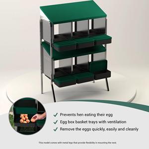 Nido <span class=keywords><strong>de</strong></span> puesta <span class=keywords><strong>de</strong></span> acero galvanizado <span class=keywords><strong>de</strong></span> calidad premium MG03D-L: Recolección <span class=keywords><strong>de</strong></span> huevos sin complicaciones, <span class=keywords><strong>gallinas</strong></span> <span class=keywords><strong>felices</strong></span> - Product Image 6