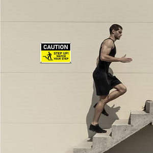 Pegatina Moderna de Advertencia de Seguridad, Señal de Precaución para el Tráfico de Peatones, Rectángulo de Aluminio Resistente a la Decoloración, 10x7 - Product Image 4