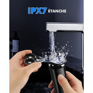 Afeitadora Eléctrica Recargable para Hombre, Afeitadora Húmeda/Seca Impermeable con Pantalla LCD, Carga USB-C, IPX7, Uso Corporal - Product Image 4