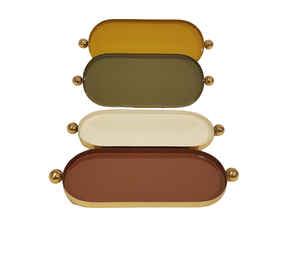 High Quality Ramadan Eid Gold Metal Serving Tray with Wide Edge for Fruits and Desserts Dates <b>Server</b> in Large Size for Serving - Product Image 2