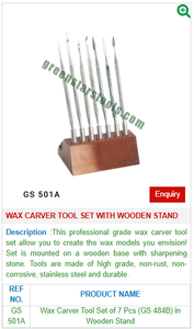 ชุดเครื่องมือแกะสลักขี้ผึ้งพร้อมขาตั้งไม้เครื่องมือ501A สำหรับเครื่องประดับอัญมณี - Product Image 2