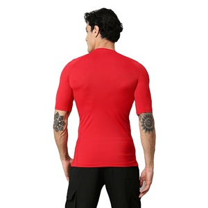Camiseta de Compresión para Hombre, de Poliéster y Elastano, Elástica, de Secado Rápido, Transpirable, para Gimnasio y Deportes, Personalizable con Logotipo OEM Privado - Product Image 6