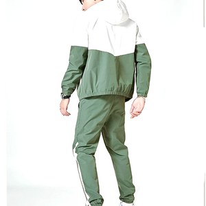 Survêtement coupe-vent professionnel pour hommes fabriqué à manches longues et col à capuche motif solide léger pour l'hiver - Product Image 5