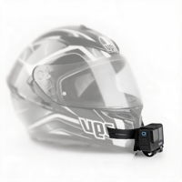 Support de caméra d'action avec coussinets adhésifs étanches et cordon anti-perte pour Insta360, compatible avec les casques de moto