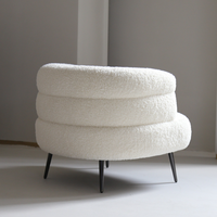 Fauteuil d'Appoint Moderne en Velours pour Salon, Mobilier de Détente Confortable pour Usage à Domicile ou en Hôtellerie et Restauration