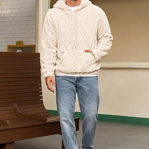 High Quality Custom Made <b>Men's</b> <b>Sherpa</b> <b>Fleece</b> <b>Hoodie</b> Most Popular for Winter Season Plain Dyed Technique hoodies - Product Image 5