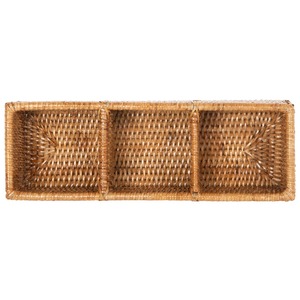 Cesta Rectangular de Ratán Artex Green Earth con Divisores para Café, Hecha a Mano, Ecológica, Moderna, Multiusos, Fabricada en Hanói - Product Image 3