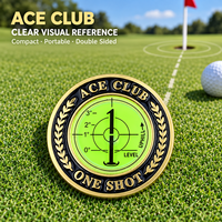 Niveau à bulle en métal personnalisé double face pour lecteur de green de golf, aide au putting pour événements membres, invités et cadeaux de tournoi