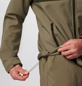 Men's Comfortable Waterproof Breathable Softshell Winter Puffer Bomber Jacket <b>Stand</b> Collar High Street Cotton/Polyester Directly - Product Image 4
