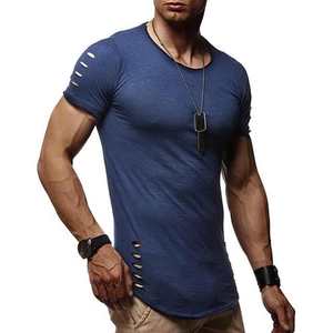 Personalizable 100% algodón Vintage manga corta desgastado camisa para los hombres de alta calidad en blanco Vintage Logo personalizado desgastado camiseta - Product Image 6