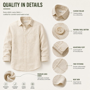 <span class=keywords><strong>Camicia</strong></span> Casual in <span class=keywords><strong>Lino</strong></span> Personalizzata con Bottoni, Tinta Unita, <span class=keywords><strong>Marrone</strong></span> Scuro Lavato, Vestibilità Regolare, Manica Lunga, per Uomo - Vendita all'Ingrosso Diretta dalla Fabbrica - Product Image 3