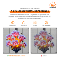 Grand écran LED transparent suspendu pour centre commercial, atrium et mur média architectural