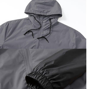 Vestes d'extérieur à logo personnalisé pour hommes Vestes coupe-vent de qualité supérieure Veste imperméable à capuche - Product Image 2