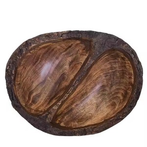 H.M.A Handicrafts Acacia <b>Wooden</b> Serving <b>Bowl</b> Stylish Kitchen <b>Bowl</b> for Snacks Salad Fruits or Rustic Decor Accent - Product Image 4