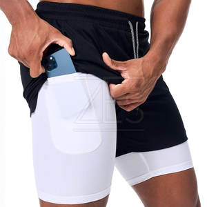 กางเกงขาสั้นแบบ2 in 1สำหรับผู้ชายกางเกงขาสั้นแบบ2 in 1สำหรับผู้ชายดีไซน์ไม่ซ้ำใคร - Product Image 1