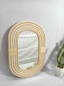 Hot Sale Rattan <b>Mirror</b> for Wall Decoration <b>Vintage</b> <b>Mirror</b> Handicraft From Vietnam - Product Image 2