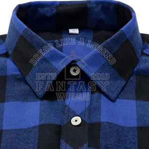 Camisa a Cuadros de Algodón Puro para Hombre, Marca FANTASY WEAR OEM 2026, Premium y de Alta Calidad para Verano, con Diseño y Logotipo Personalizados - Product Image 2