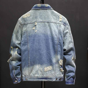 Vente en gros Mode Denim Hommes Vestes Outwear Hommes Bule Denim Jean veste hommes - Product Image 4
