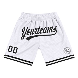 Industrie Direct Engro Ropa deportiva Cómodo personalizado Blanco Negro Auténtico retroceso Pantalones cortos de baloncesto - Product Image 1