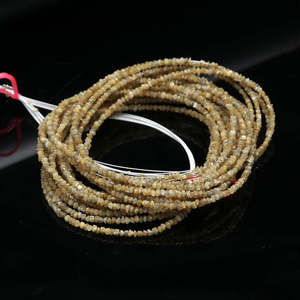 Perles de diamant naturel non taillées jaunes de 2-3 mm, clarté VS2, certifiées IGI, excellente et bonne taille pour la fabrication de bijoux - Product Image 1