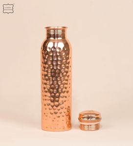 Botella de agua de cobre martillada hecha a mano clásica con diseño moderno único estilo personalizado última botella de agua de decoración - Product Image 5