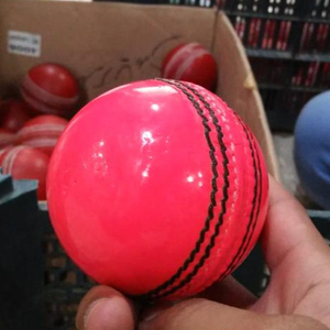 SUMROOS-Balles dures de cricket rouges, faites sur mesure, de haute qualité, pour l'extérieur, à main et machine, 156 grammes - Product Image 2