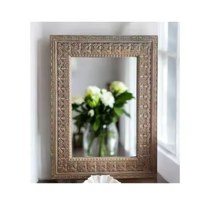 Hermoso espejo de pared de madera con diseño artístico para una elegante decoración del hogar en el dormitorio de la sala de estar de Azora Industries - Product Image 6