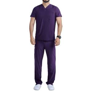 Uniforme de hospital para hombre al por mayor, uniformes médicos de enfermera elegantes, uniformes de hospital suaves y elásticos, ropa personalizada y transpirable - Product Image 5